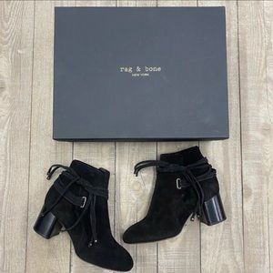 Rag & Bone Dalia II Black Suede Boot Size 9.5